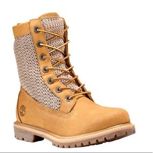New TImberland Open Weave Wheat Nubuck Boots